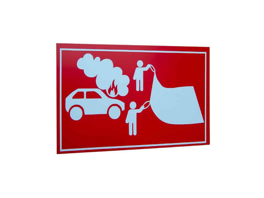 Pictogram voor Blusdeken voor (Elektrische) Wagens – Duidelijke Locatieaanduiding