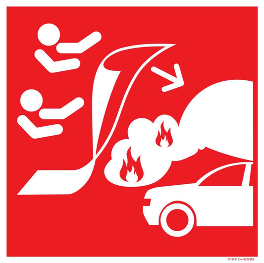 Branddeken Pictogram voor (Elektrische) Auto's - PVC 20x20cm